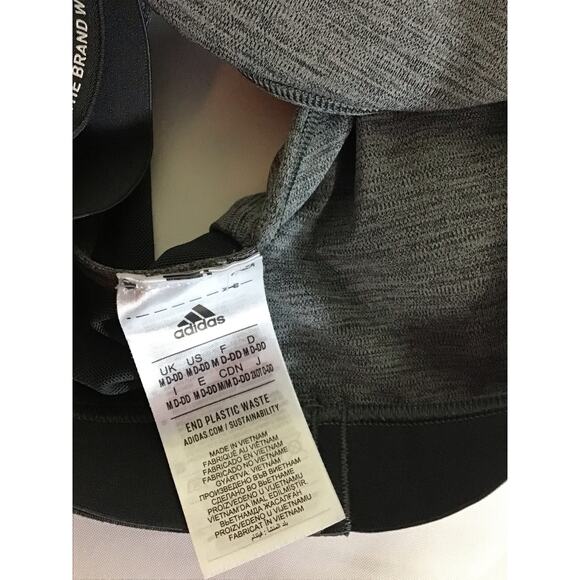 Adidas Women Sports Bras Lot of 2 Size Small & Medium NWOT Gray & Black Gym Wear - Picture 7 of 9